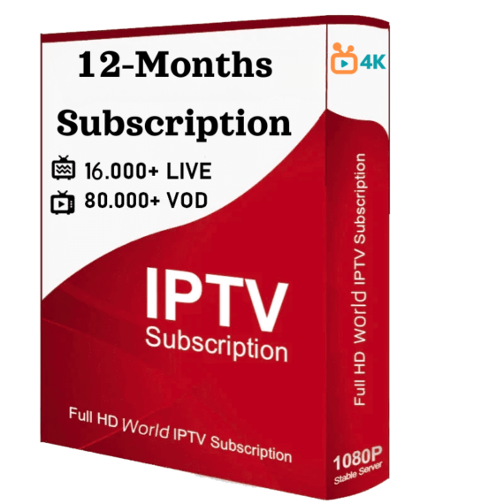 12-MONTH PLAN Subscription - 4K IPTV Player